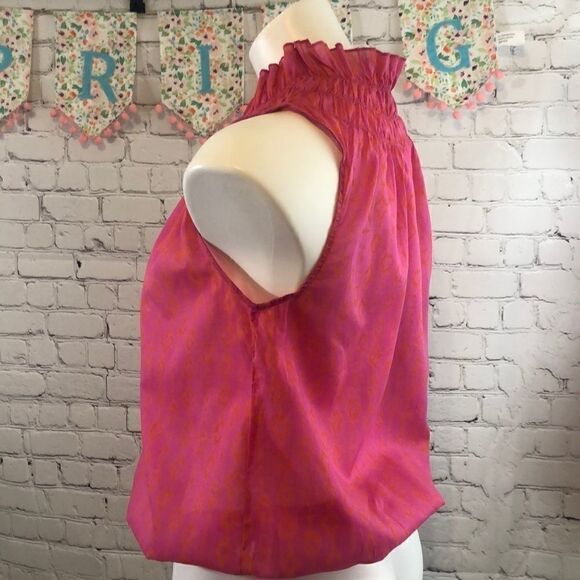 Gap pink orange print top - Picture 4 of 8